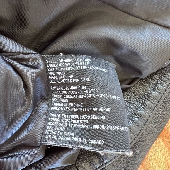 Michael Kors Genuine Leather Racer Moto Jacket Zip-Up Black  Size Medium - Picture 8 of 9